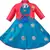 blue satin stitched    dress