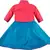 blue satin stitched    dress
