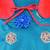 blue satin stitched    dress