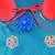 blue satin stitched    dress