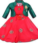 Red satin stitched    dress