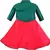 Red satin stitched    dress