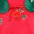 Red satin stitched    dress
