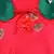 Red satin stitched    dress