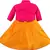 Yellow satin stitched    dress