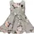 Grey satin stitched    dress