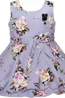 Purple satin stitched    dress