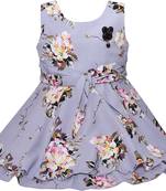 Purple satin stitched    dress