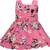 Pink satin stitched    dress