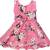 Pink satin stitched    dress