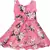 Pink satin stitched    dress