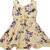 Yellow satin stitched    dress