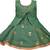 Green satin stitched    dress