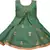 Green satin stitched    dress