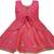 Red satin stitched    dress