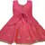 Red satin stitched    dress