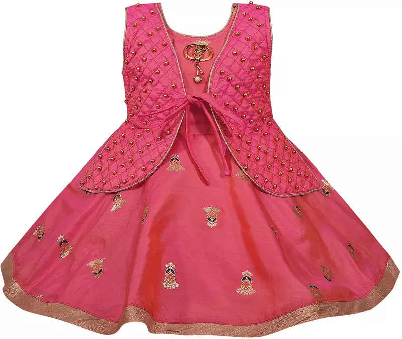 Red satin stitched    dress