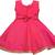 Red satin stitched    dress