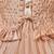Beige satin stitched    dress
