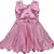 Pink satin stitched    dress