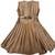Beige satin stitched    dress