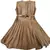 Beige satin stitched    dress