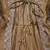 Beige satin stitched    dress