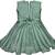 Green satin stitched    dress