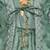 Green satin stitched    dress