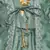 Green satin stitched    dress