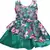Green satin stitched    dress