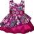 Purple satin stitched    dress