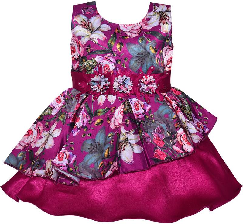 Purple satin stitched    dress