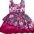 Purple satin stitched    dress