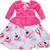 Pink Art Silk stitched    dress