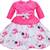 Pink Art Silk stitched    dress
