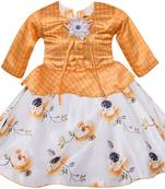 Yellow Art Silk stitched    dress