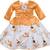 Yellow Art Silk stitched    dress
