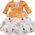 Yellow Art Silk stitched    dress