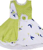 Green Georgette stitched    dress