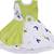 Green Georgette stitched    dress