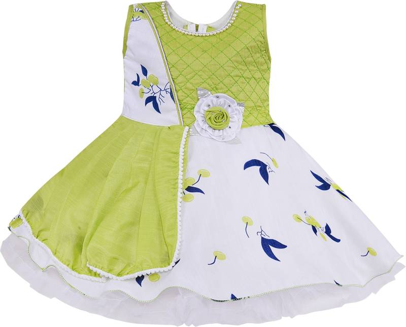 Green Georgette stitched    dress