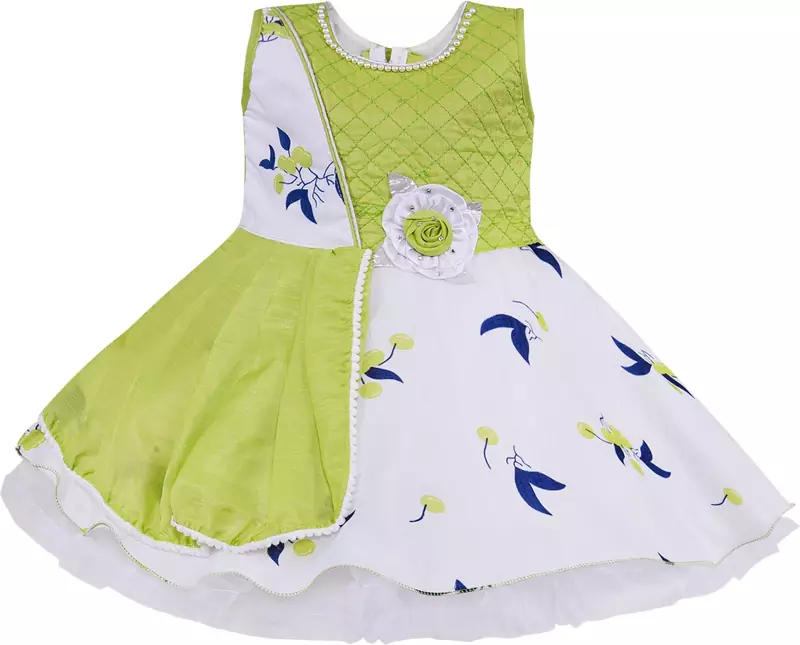 Green Georgette stitched    dress