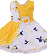 Yellow Georgette stitched    dress