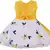 Yellow Georgette stitched    dress