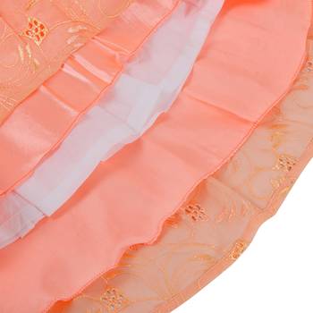 Orange Georgette stitched    dress 5