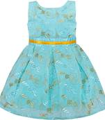 Green Georgette stitched    dress