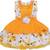 Yellow Georgette stitched    dress