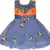 Orange Net stitched    dress