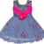 Pink Net stitched    dress